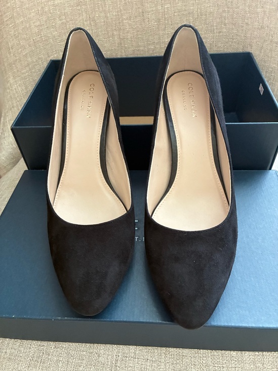 Cole Haan Shoes - Cole Haan Alanna block heel pump in black suede.